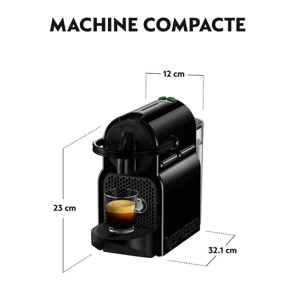 Clovex Inissia – Machine à Café à Capsules Compacte, Noir