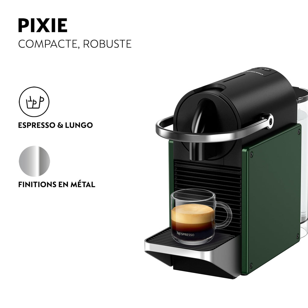 Clovex Pixie – Machine à Café à Capsules Compacte, Vert Foncé