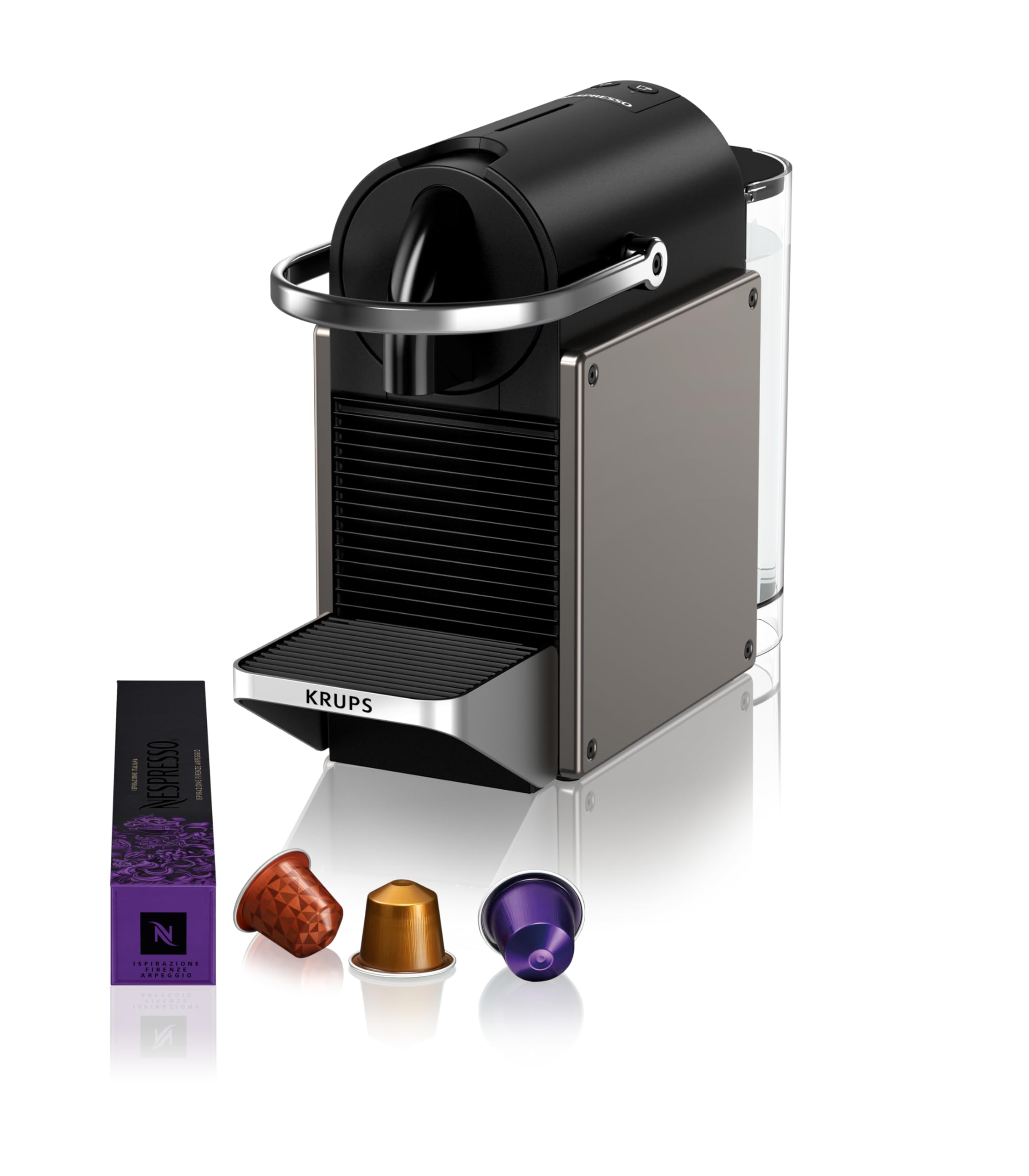 Clovex Pixie – Machine à Café à Capsules Compacte, Titane