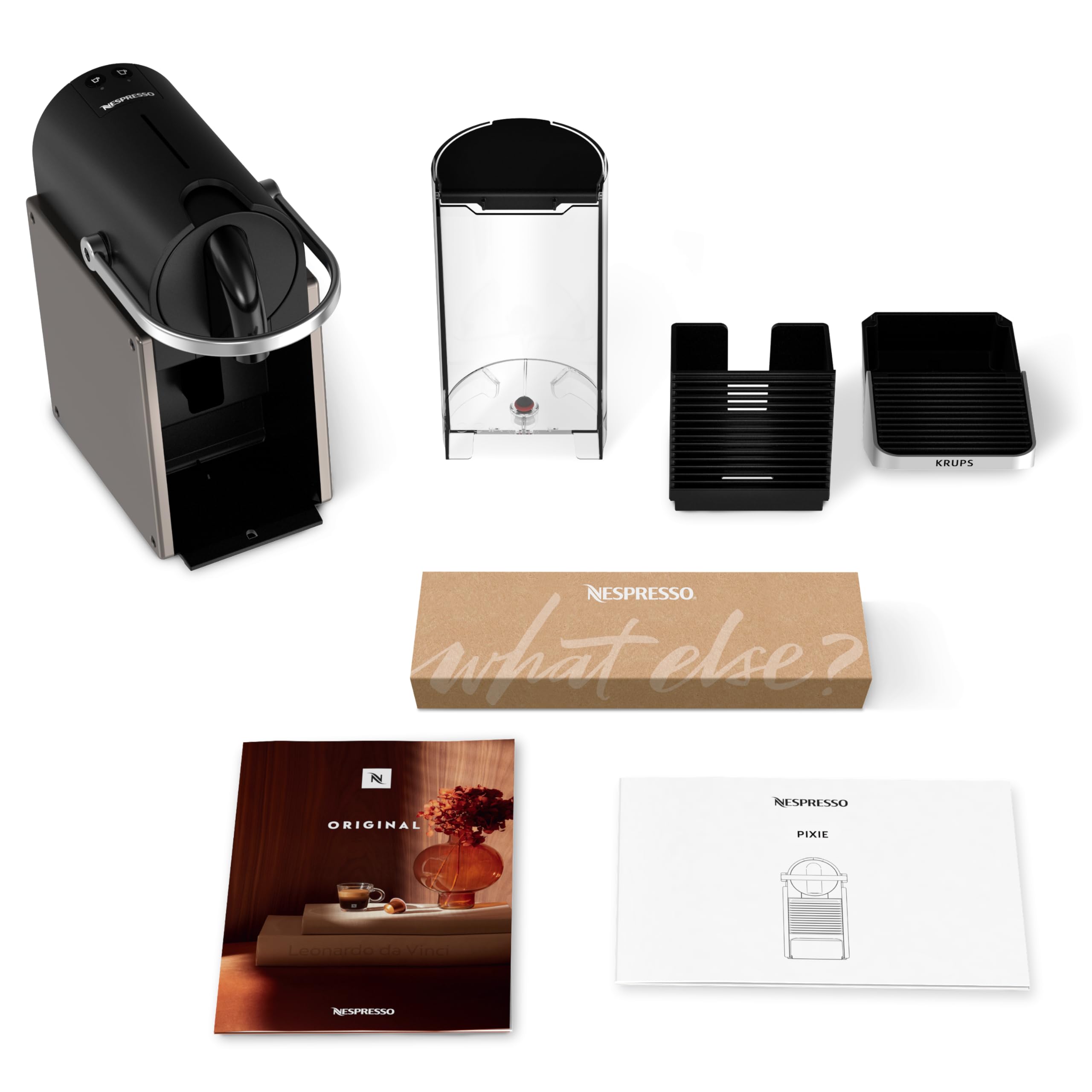Clovex Pixie – Machine à Café à Capsules Compacte, Titane