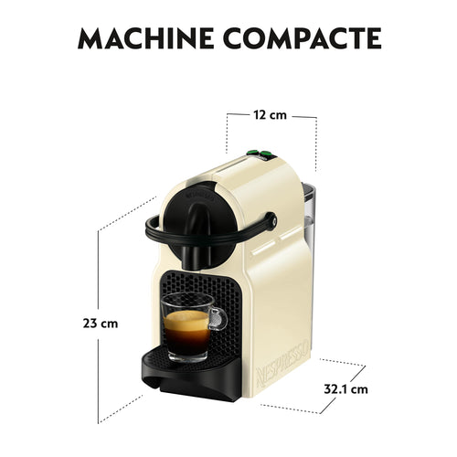 Clovex Inissia – Machine à Café à Capsules Compacte, Crème Vanille
